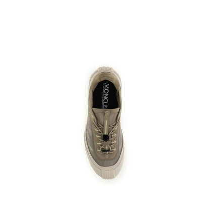 Moncler Gray Calf Leather Bos Taurus Athletic Sneakers by Moncler