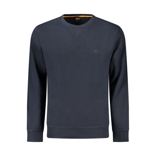 Sweat-shirt Hugo Boss homme col rond en coton bleu – BO-33118