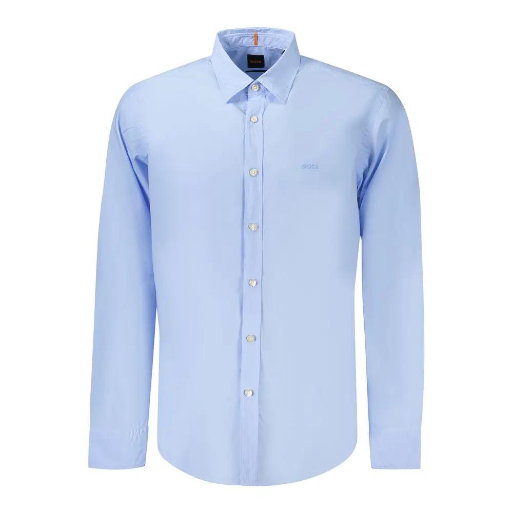 Hugo Boss Azzurro Cotton Men Shirt by Hugo Boss