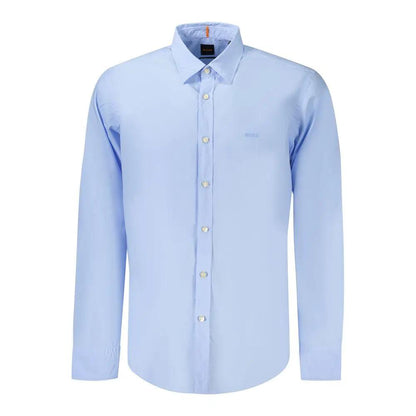 Hugo Boss Azzurro Cotton Men Shirt by Hugo Boss