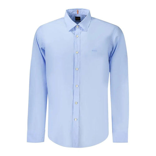 Hugo Boss Azzurro Cotton Men Shirt by Hugo Boss
