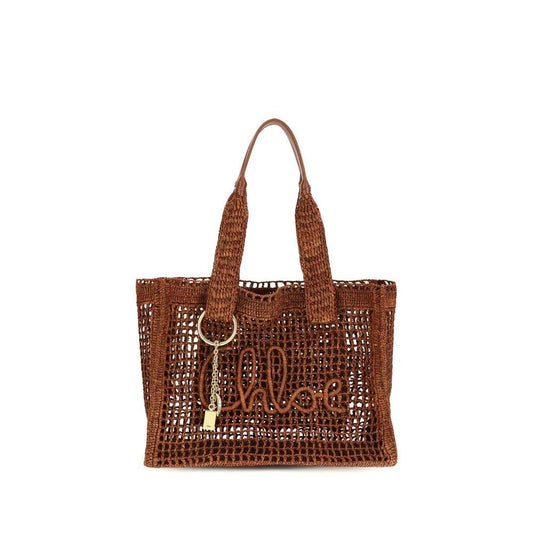 Chloé Brown Raffia Shoulder Bag by Chloé