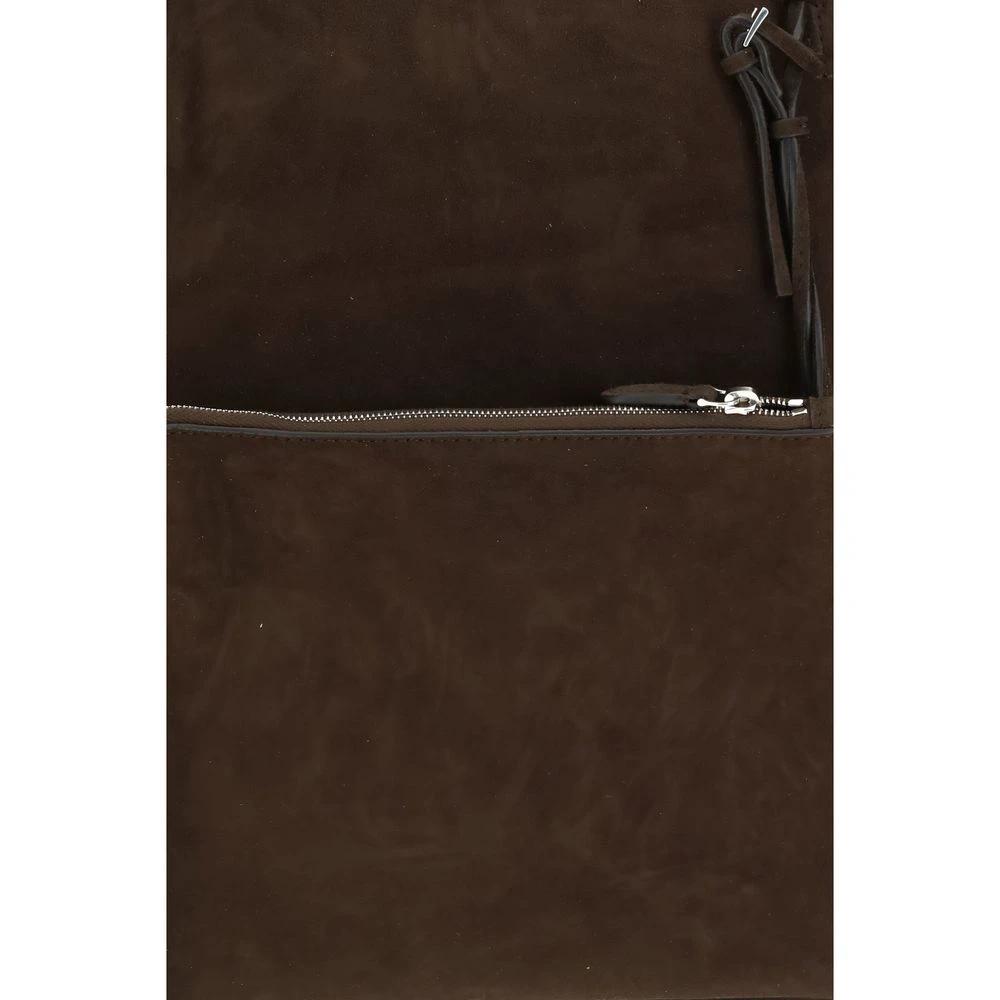 The Row Brown Lamb Ovis Aries Aries Shoulder Bag by The Row