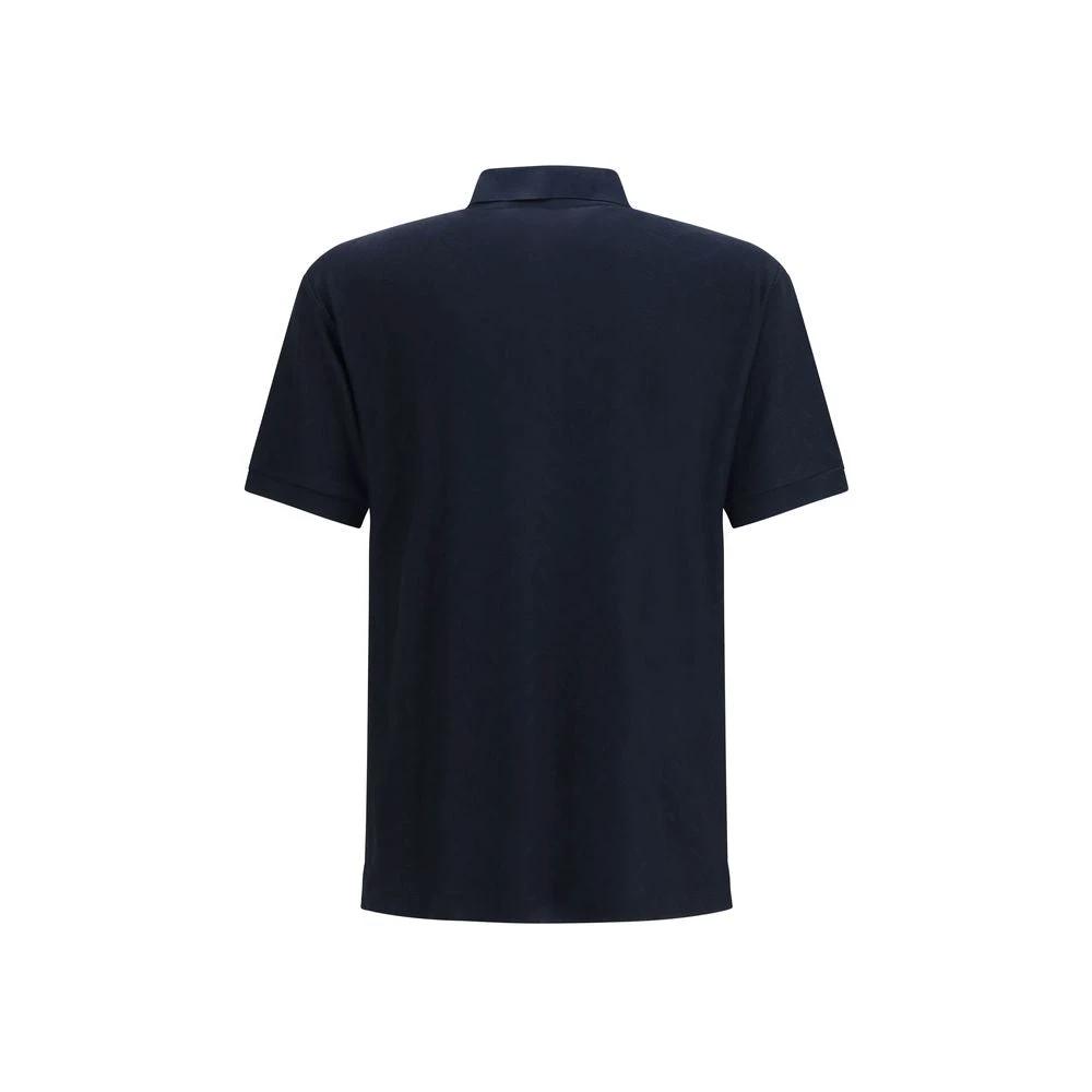 Giorgio Armani Blue Viscose Polo Shirt by Giorgio Armani