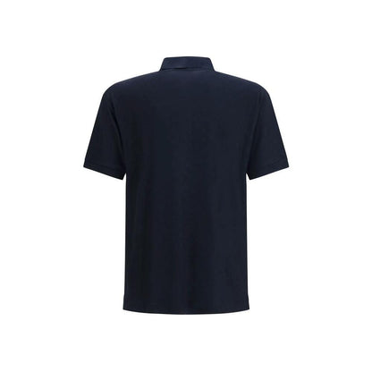 Giorgio Armani Blue Viscose Polo Shirt by Giorgio Armani