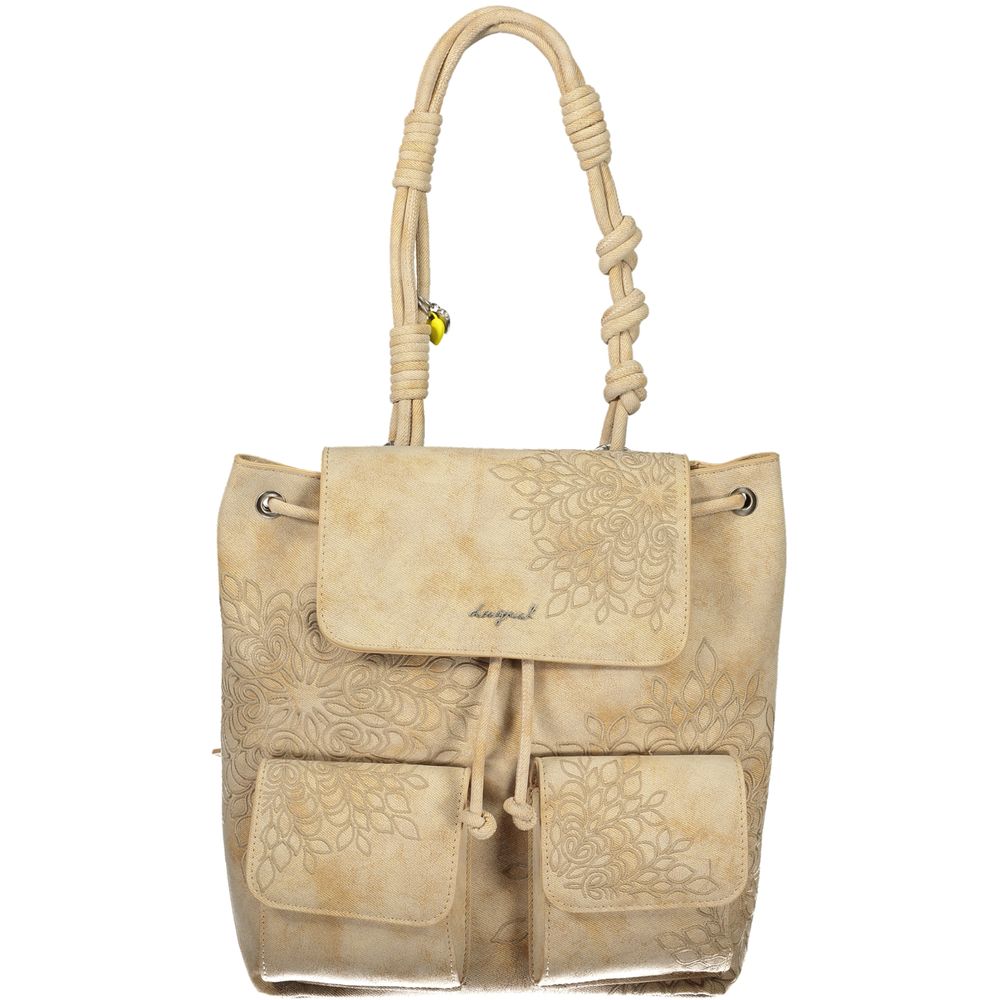Sac à dos Desigual femme mini Sierra Prisma Sand en polyuréthane beige – DE-44260