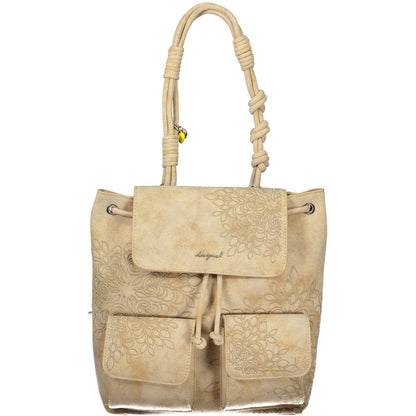 Sac à dos Desigual femme mini Sierra Prisma Sand en polyuréthane beige – DE-44260