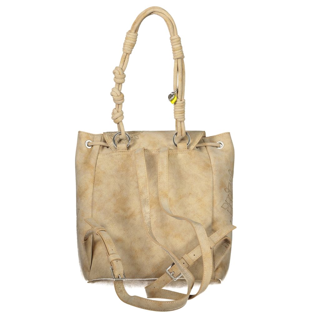 Sac à dos Desigual femme mini Sierra Prisma Sand en polyuréthane beige – DE-44260
