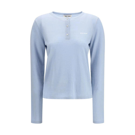 Miu Miu Blue Cashmere Sportswear by Miu Miu
