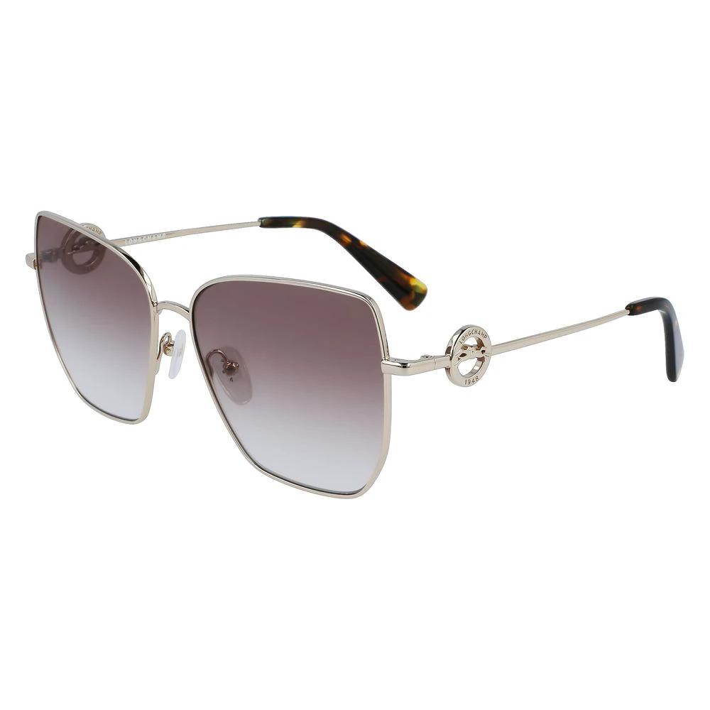 Longchamp Gold Metal Sunglasses by Longchamp