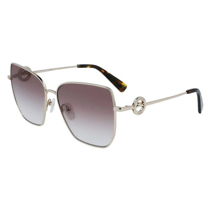 Longchamp Gold Metal Sunglasses by Longchamp