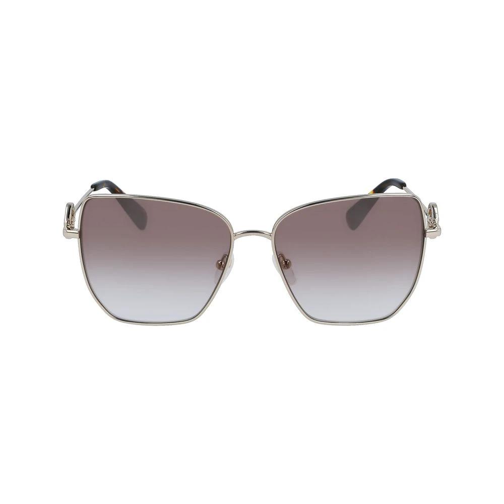 Longchamp Gold Metal Sunglasses by Longchamp