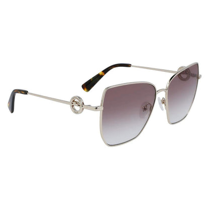 Longchamp Gold Metal Sunglasses by Longchamp