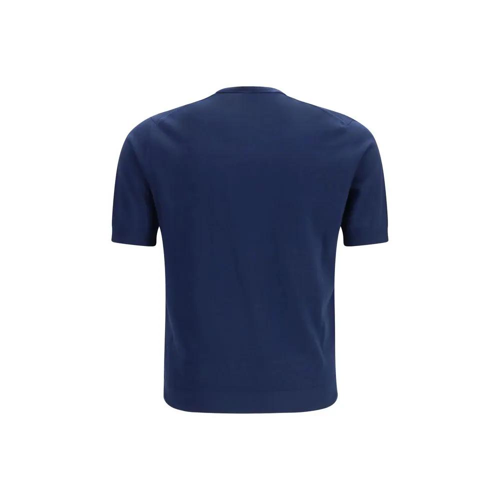 Prada Blue Cotton T-Shirt by Prada