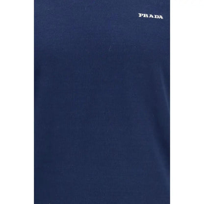 Prada Blue Cotton T-Shirt by Prada