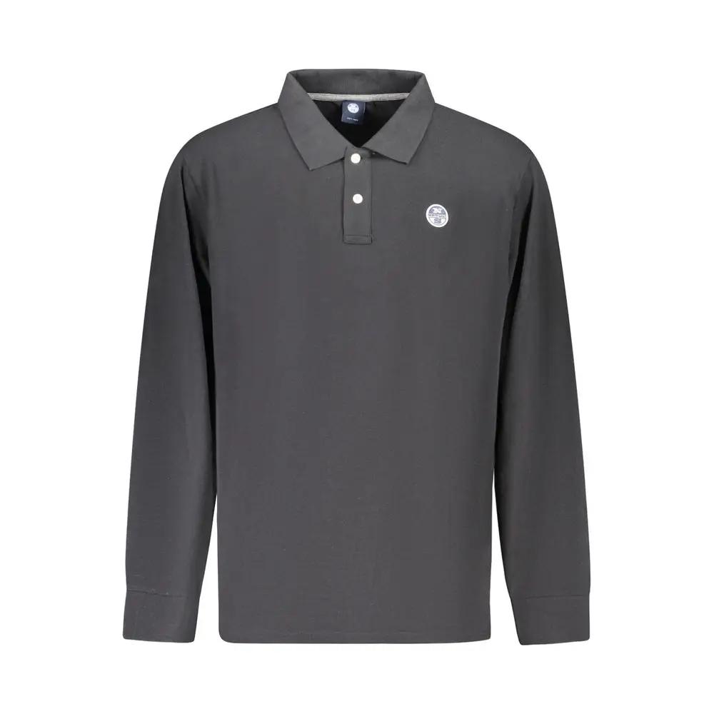 North Sails Black Cotton Men Polo Shirt by North Sails