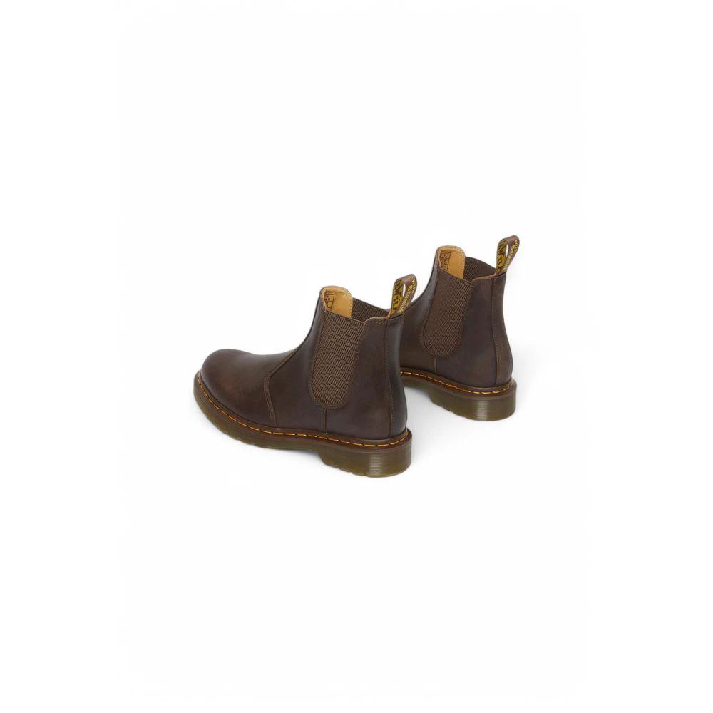 Dr. Martens Brown Leather Ankle Boots by Dr. Martens