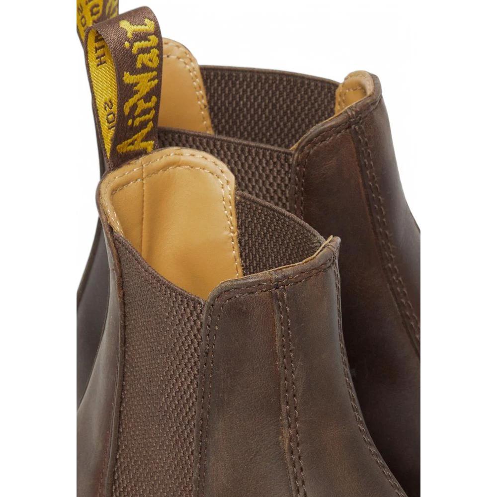 Dr. Martens Brown Leather Ankle Boots by Dr. Martens