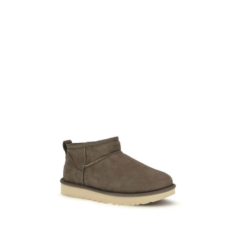 UGG Brown Leather Ankle Boots by UGG