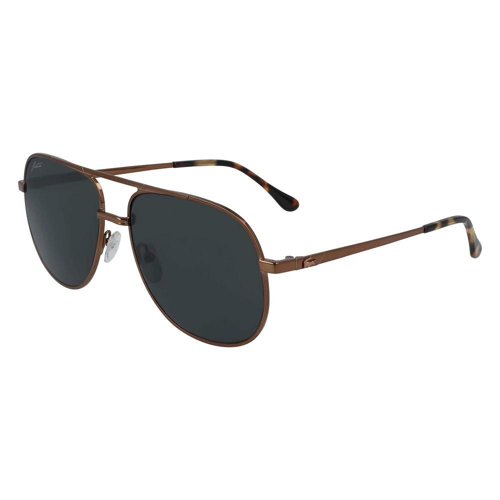 Lacoste Brown Metal Sunglasses by Lacoste