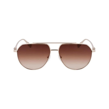 Longchamp Gold Metal Sunglasses by Longchamp