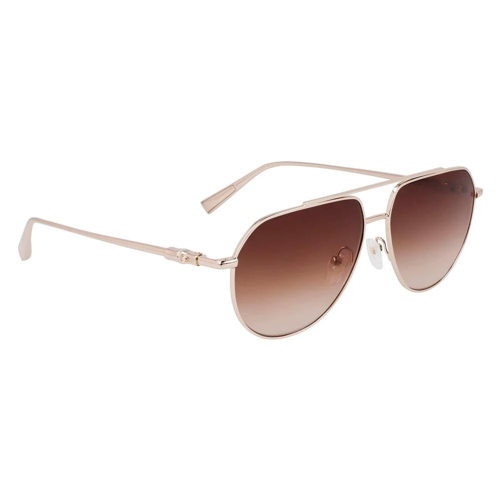 Longchamp Gold Metal Sunglasses by Longchamp