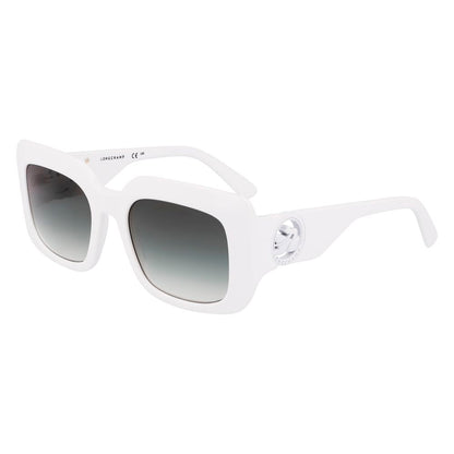 Longchamp LO753S Sunglasses White Acetate Grey Gradient Women – Authentic | HBPS