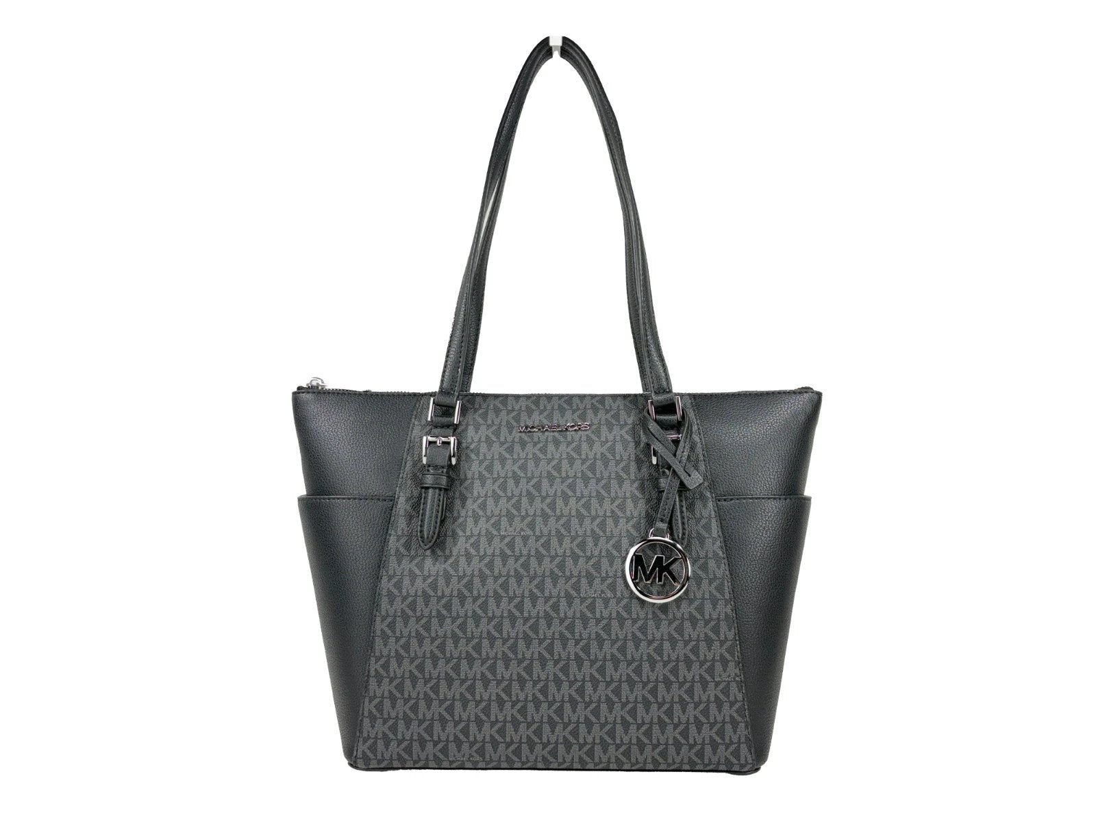 Michael Kors Charlotte Leather Top Zip Tote Bag by Michael Kors