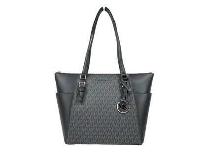 Michael Kors Charlotte Leather Top Zip Tote Bag by Michael Kors