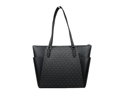 Michael Kors Charlotte Leather Top Zip Tote Bag by Michael Kors