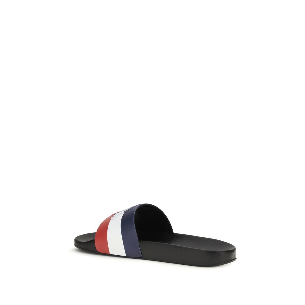 Moncler – Sandales Basile en Caoutchouc avec Sangle Tricolore | SS26
