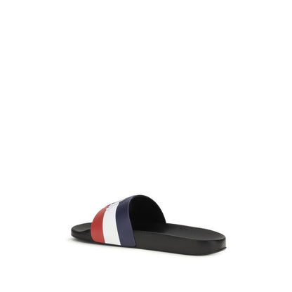 Moncler – Sandales Basile en Caoutchouc avec Sangle Tricolore | SS26