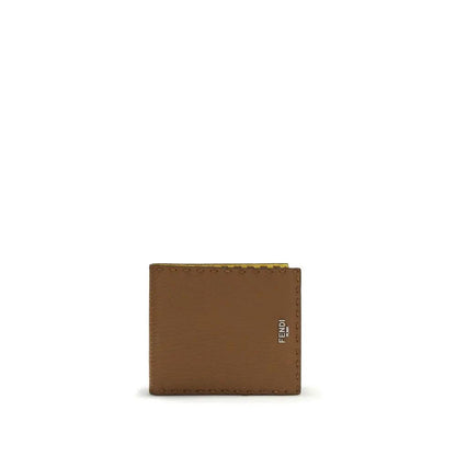 Fendi Brown Calf Leather Bos Taurus Wallet by Fendi