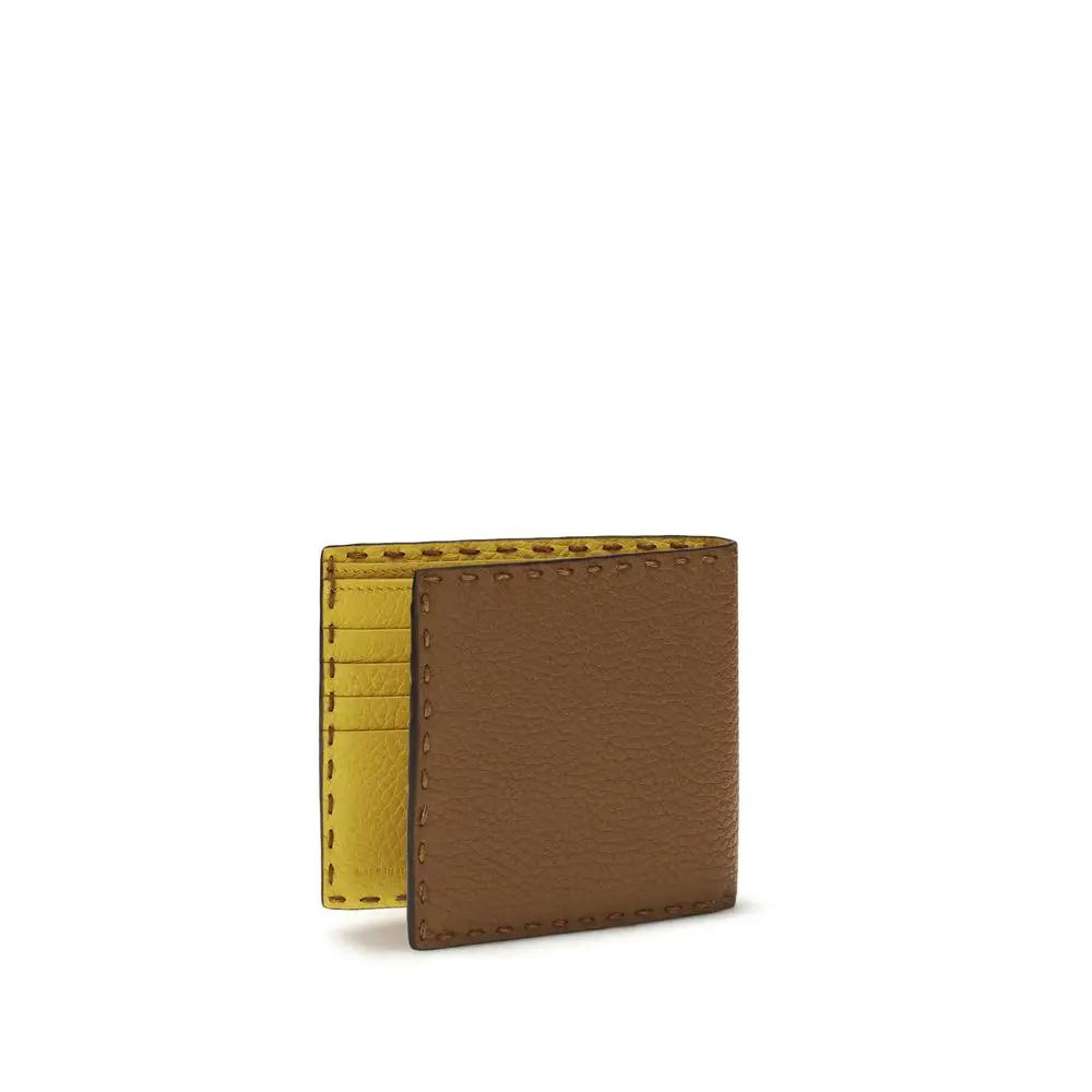Fendi Brown Calf Leather Bos Taurus Wallet by Fendi