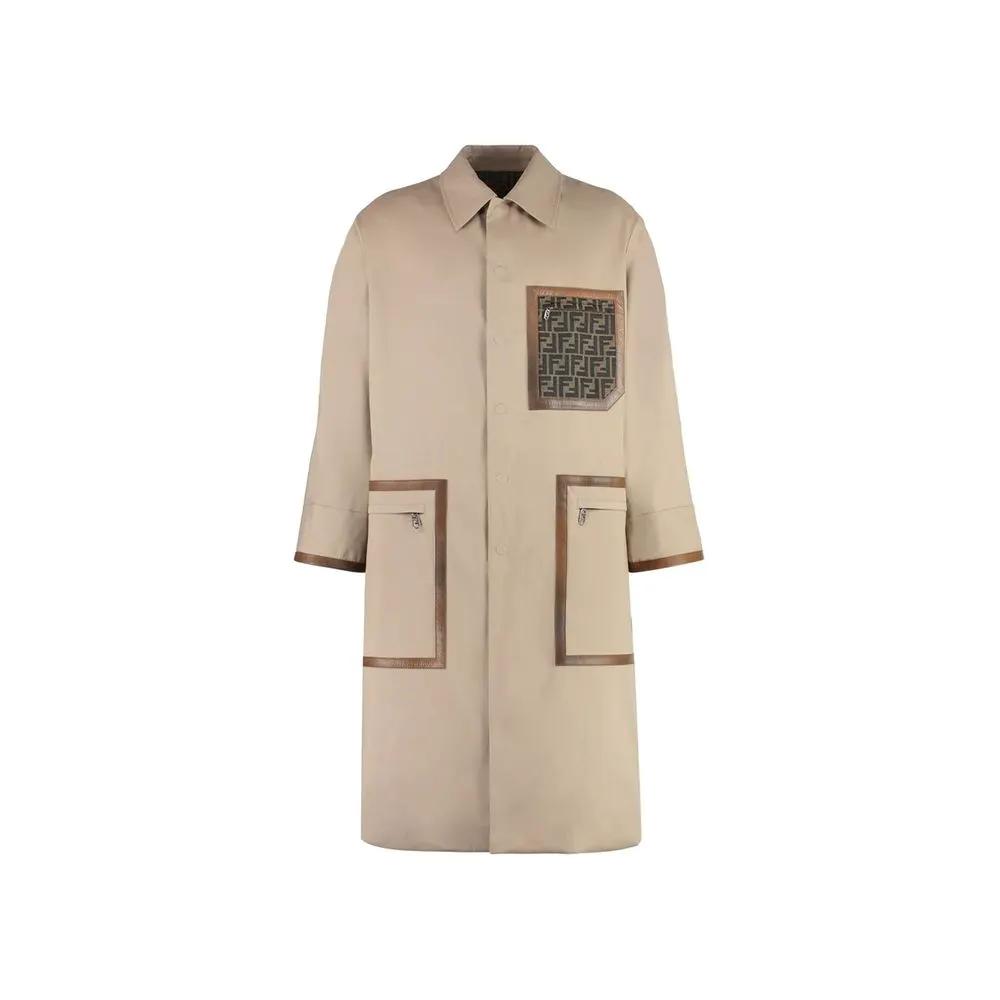Fendi Beige Cotton Coat by Fendi