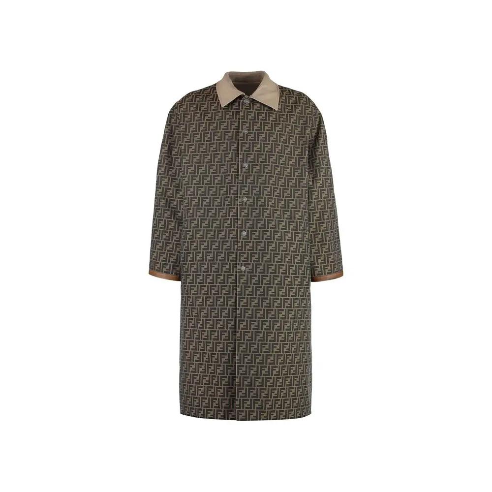 Fendi Beige Cotton Coat by Fendi