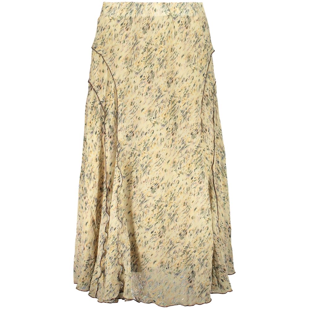Jupe Desigual femme Rishit longue en polyester beige – DE-44293