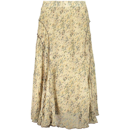 Jupe Desigual femme Rishit longue en polyester beige – DE-44293