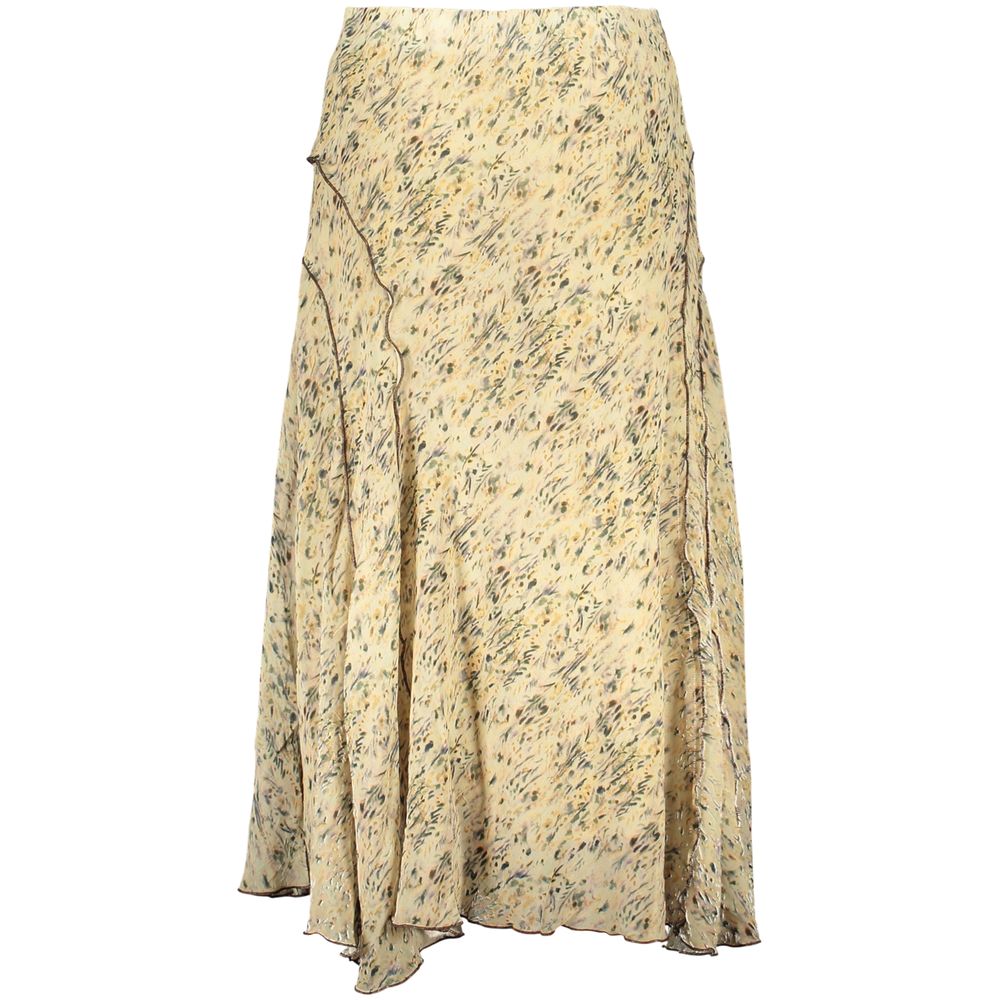 Jupe Desigual femme Rishit longue en polyester beige – DE-44293