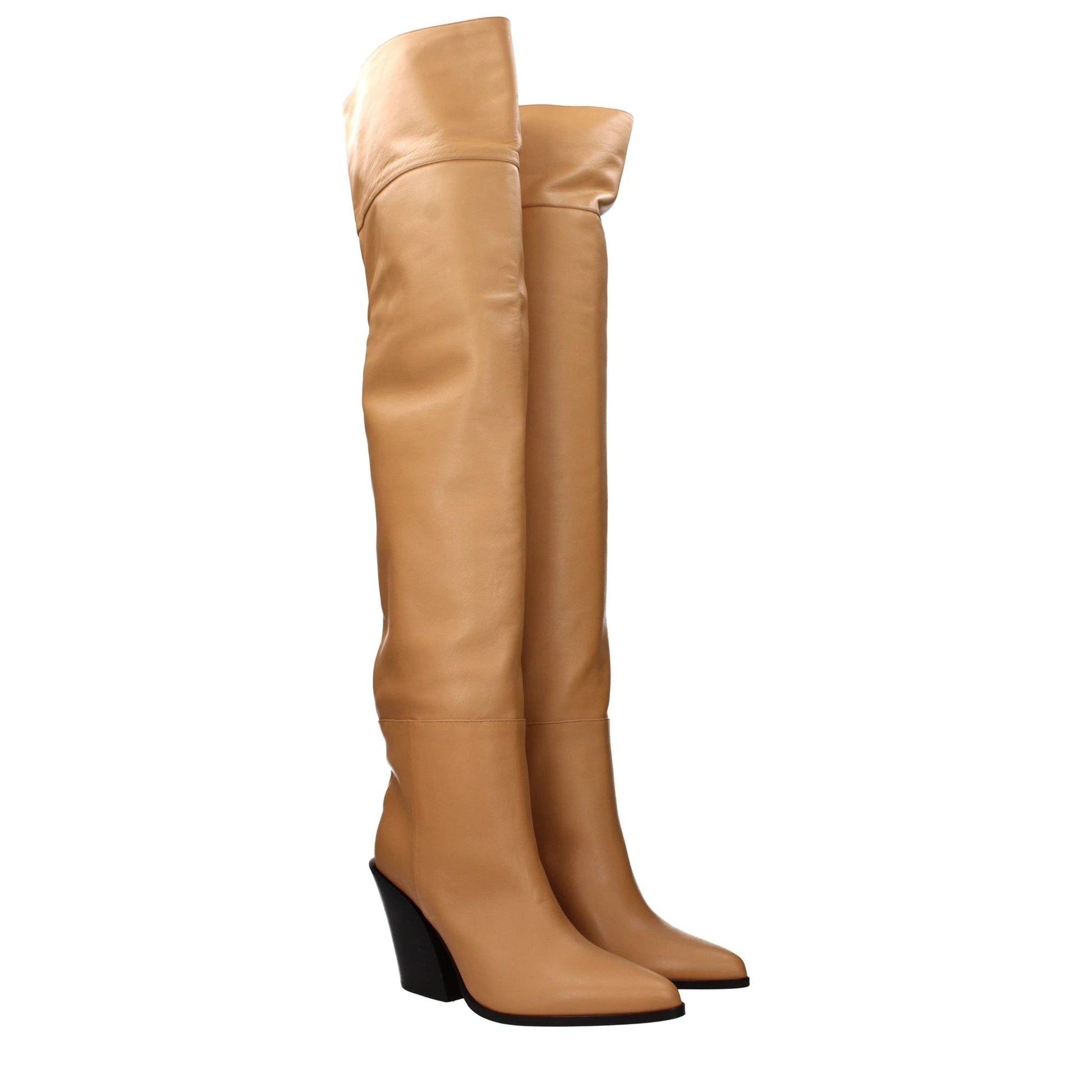 Jimmy Choo Beige Leather Ankle Boots by Jimmy Choo