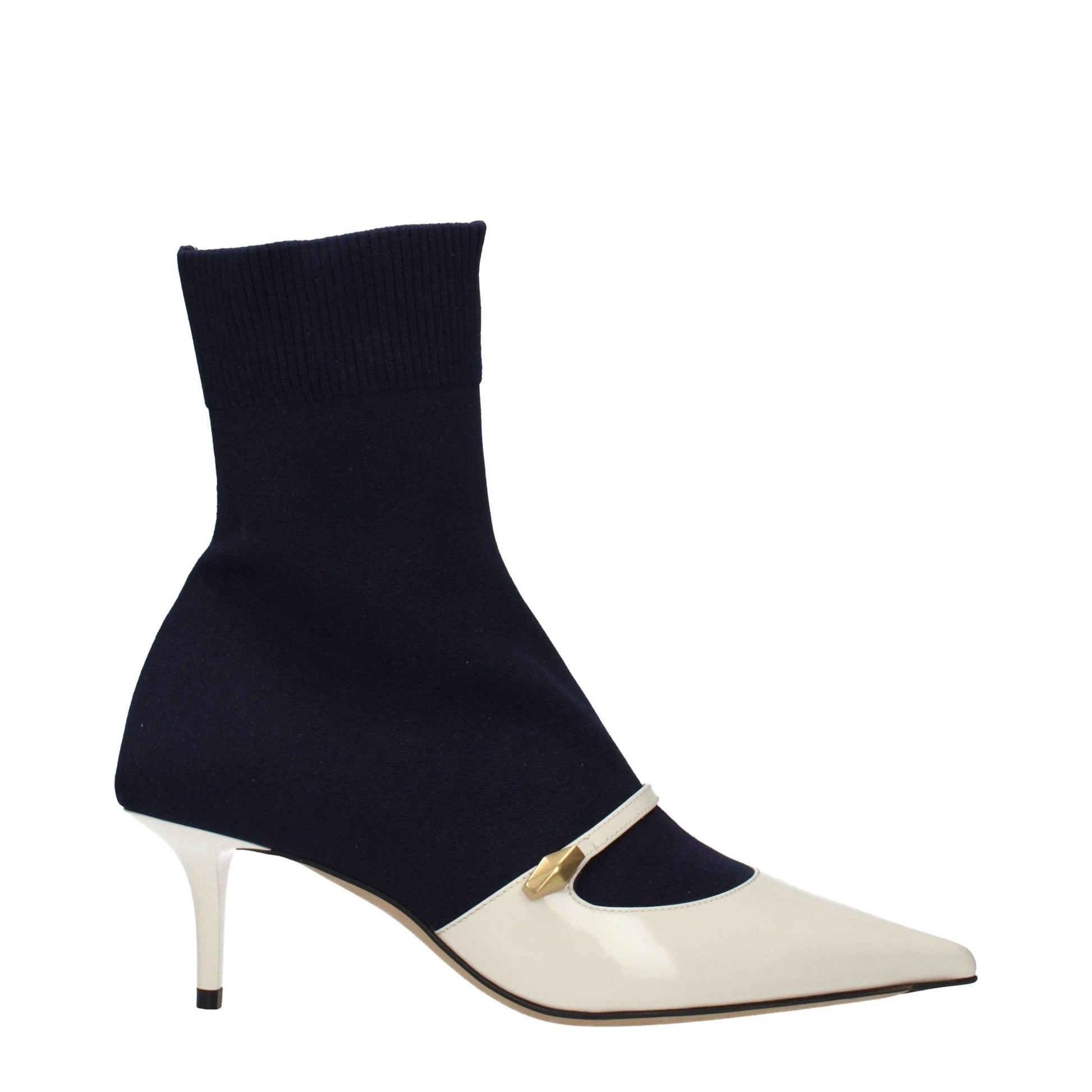 Jimmy Choo Blue Fabric Ankle Boots by Jimmy Choo