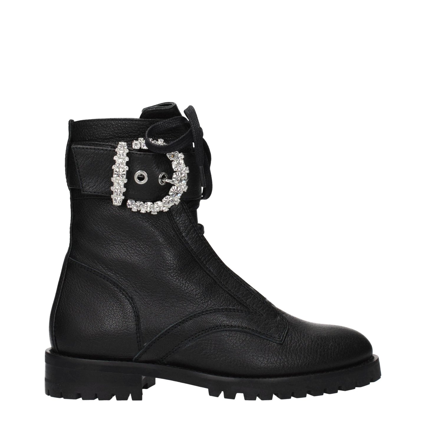 Jimmy Choo Black Leather Ankle Boots by Jimmy Choo