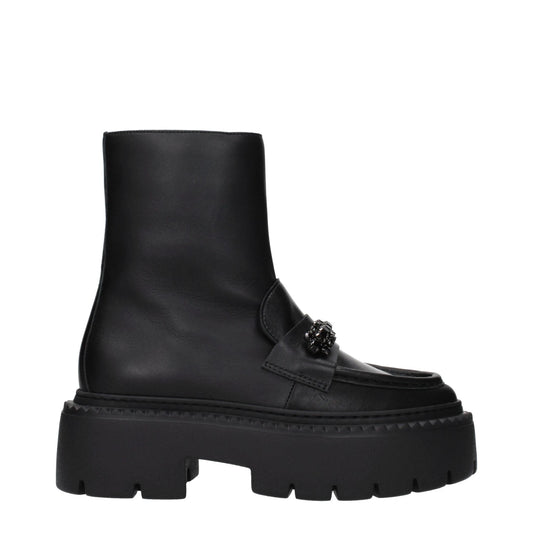 Jimmy Choo Black Leather Ankle Boots by Jimmy Choo