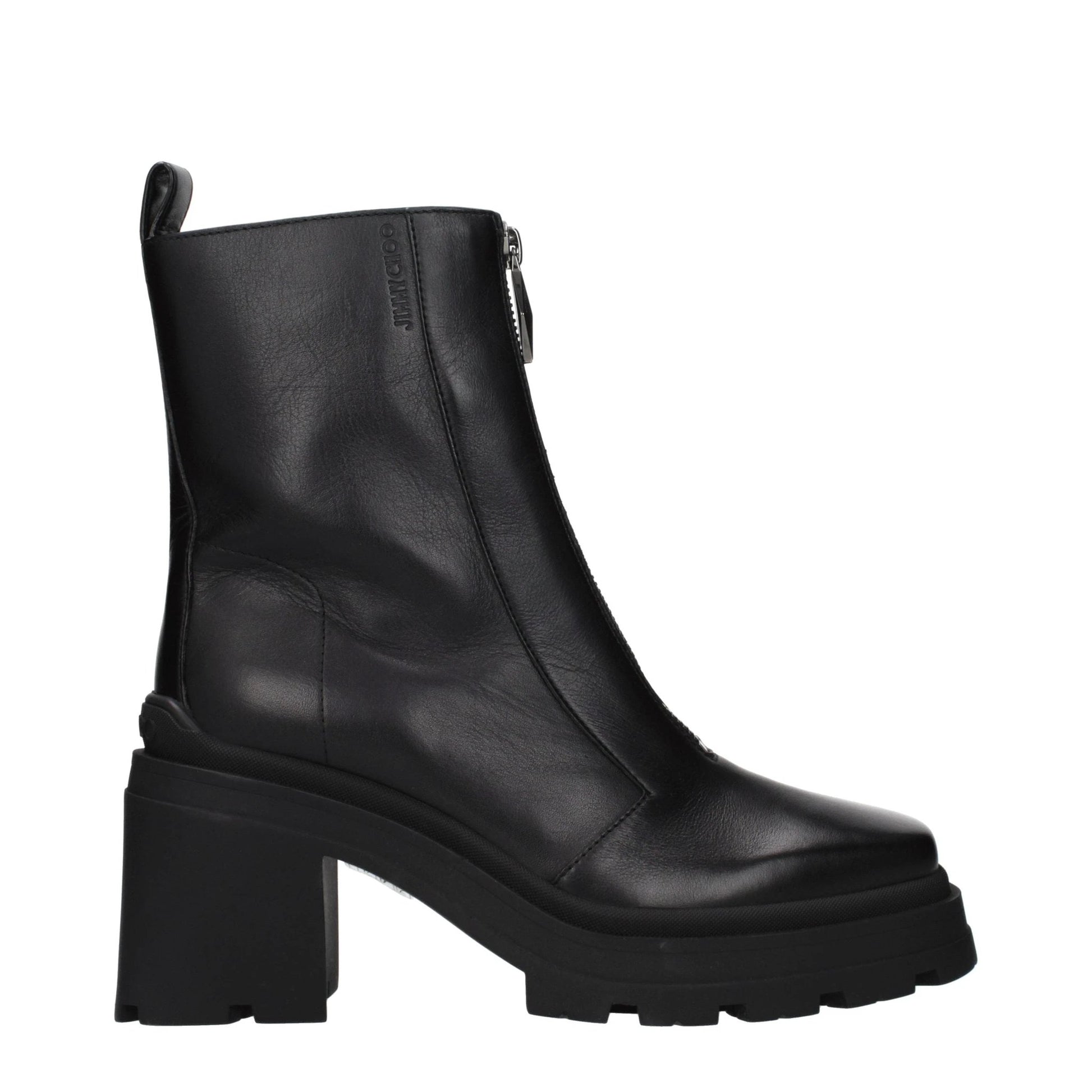 Jimmy Choo Black Leather Ankle Boots by Jimmy Choo