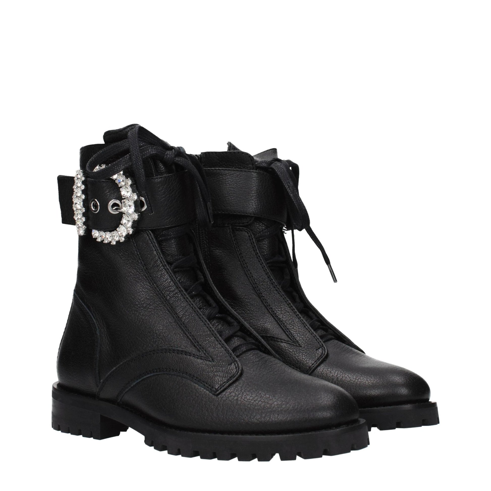 Jimmy Choo Black Leather Ankle Boots by Jimmy Choo