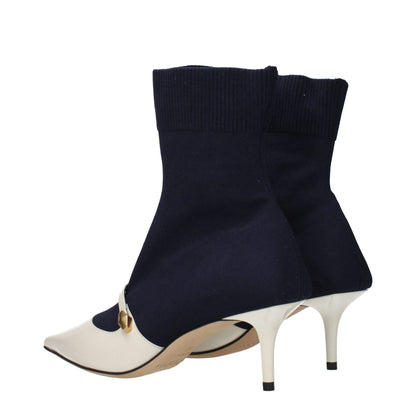 Jimmy Choo Blue Fabric Ankle Boots by Jimmy Choo
