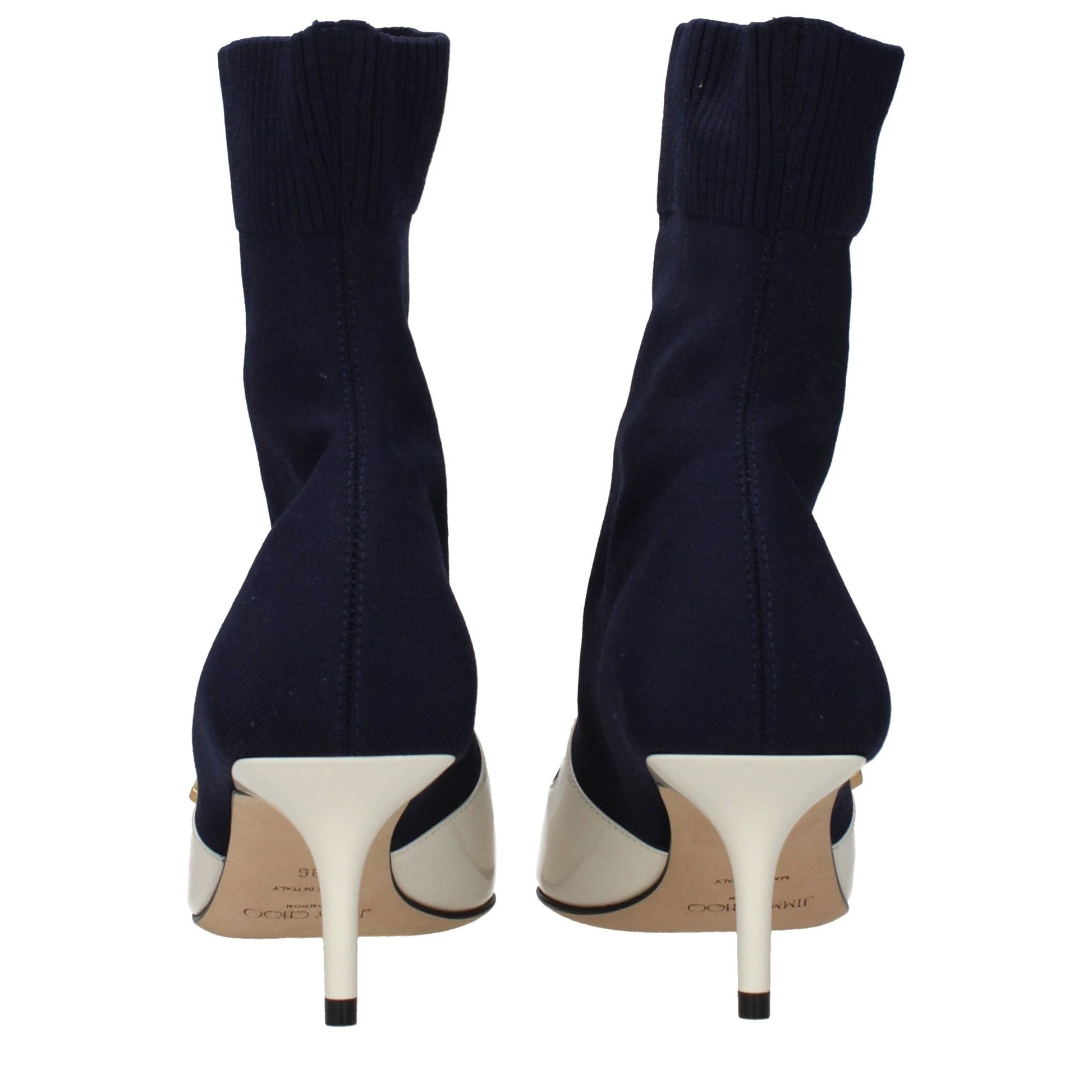 Jimmy Choo Blue Fabric Ankle Boots by Jimmy Choo