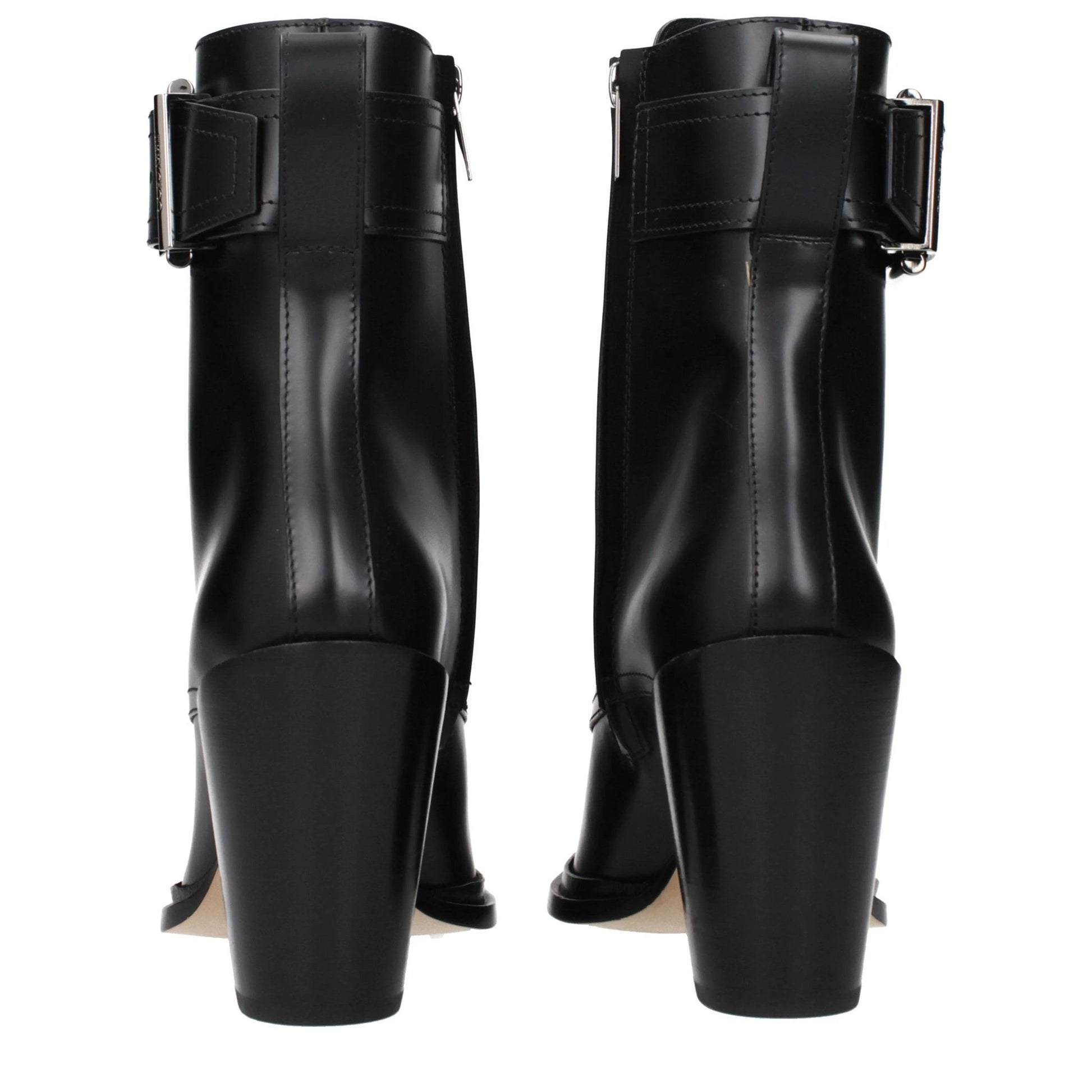 Jimmy Choo Black Leather Ankle Boots by Jimmy Choo