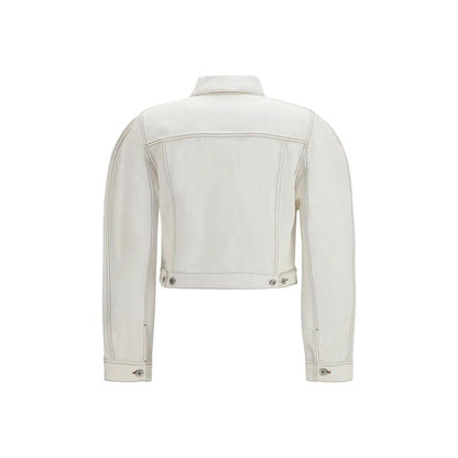 Jacquemus White Cotton Denim Jacket by Jacquemus