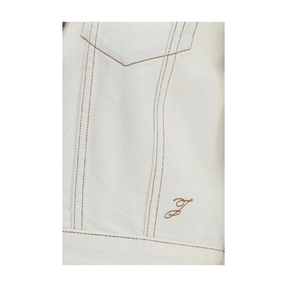Jacquemus White Cotton Denim Jacket by Jacquemus